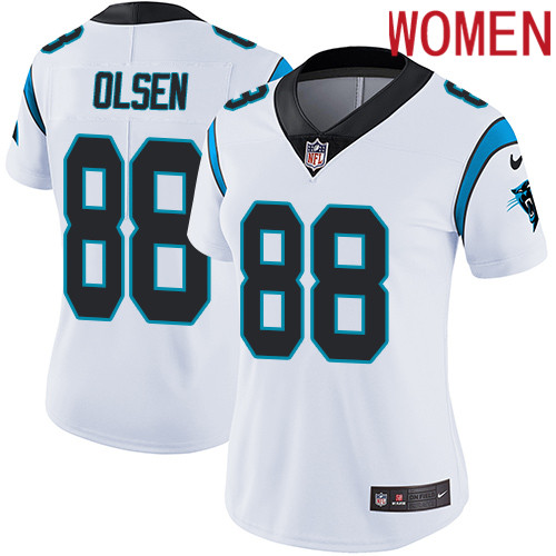 2019 Women Carolina Panthers 88 Olsen white Nike Vapor Untouchable Limited NFL Jersey